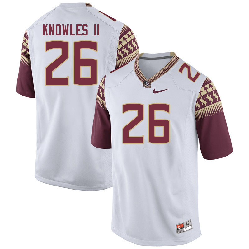 Men #26 Kevin Knowles II Florida State Seminoles College Football Jerseys Sale-White